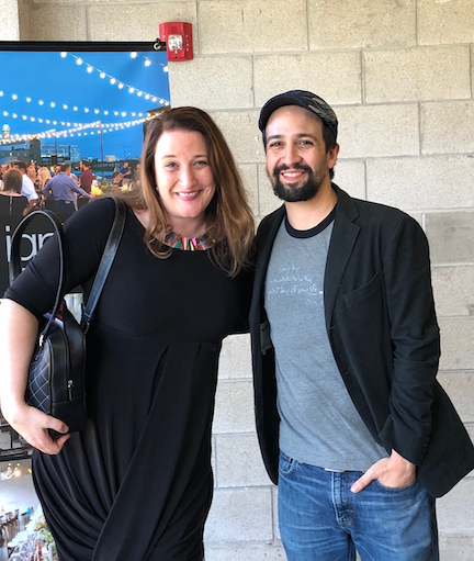 Genevieve Thiers with Lin-Manuel Miranda